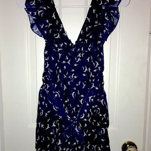 Blue, ladies blouse, ruffles